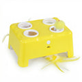 Jouet Interactif pour Chats d'Intérieur Rechargeable, 3 Modes Réglables Repos Intelligent, 18,8 x 14 x 6 cm, Jaune-0