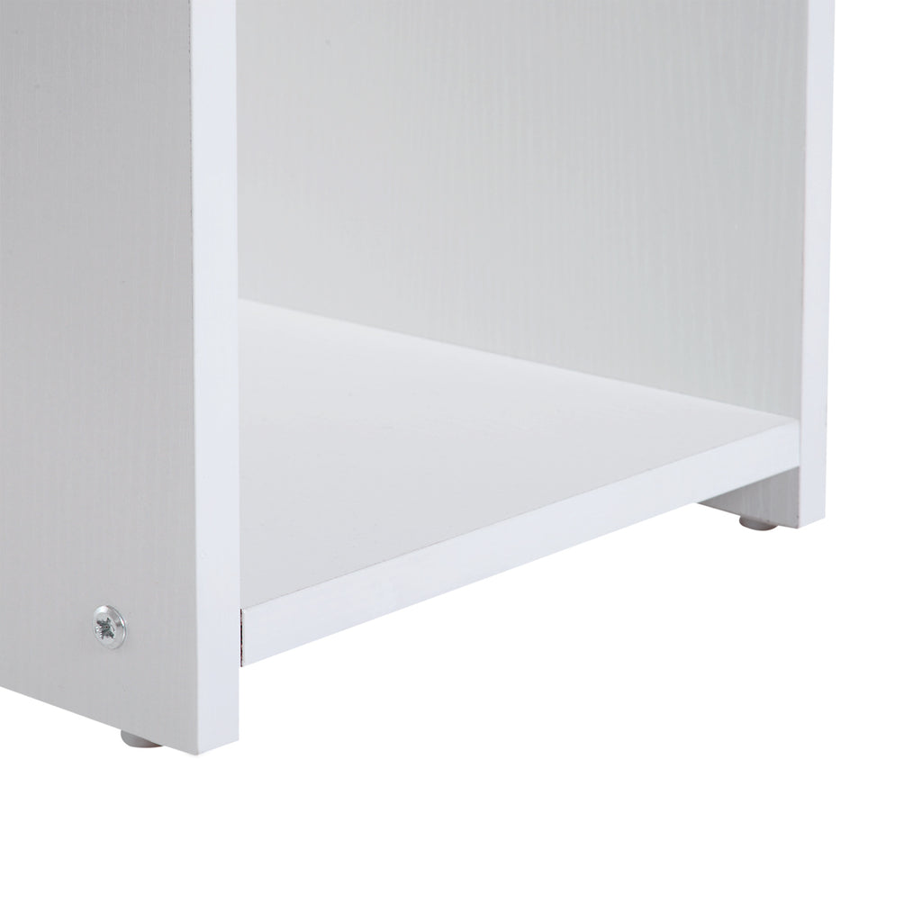 Bureau d'ordinateur, bureau avec rangement, plateau pour clavier et support de moniteur, 80 x 45 x 75 cm, blanc-7