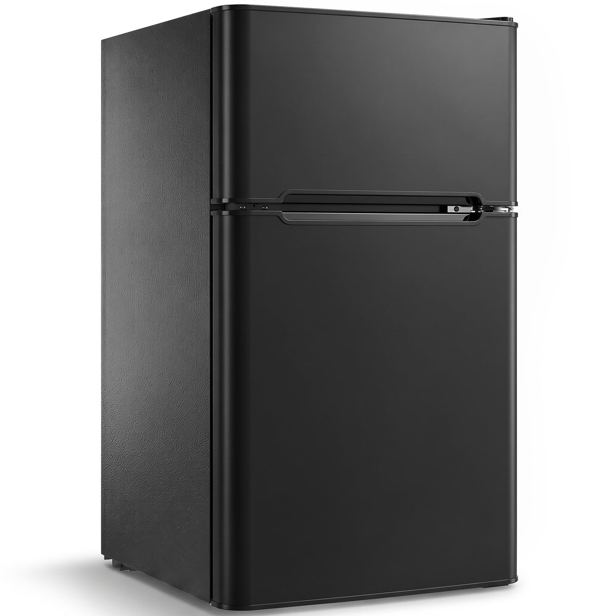 Mini Réfrigérateur Congélateur 90 L, Petit Frigo Compact Silencieux, 2 Portes Réversibles, Thermostat Réglable, Noir-0