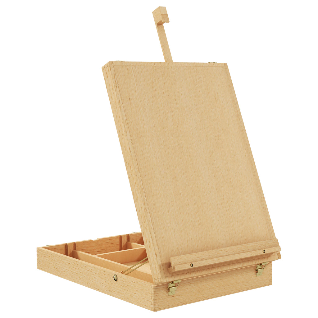 Chevalet de table en bois pour toile jusqu'à 61 cm bois de hêtre planche à dessin pliante bois naturel-0