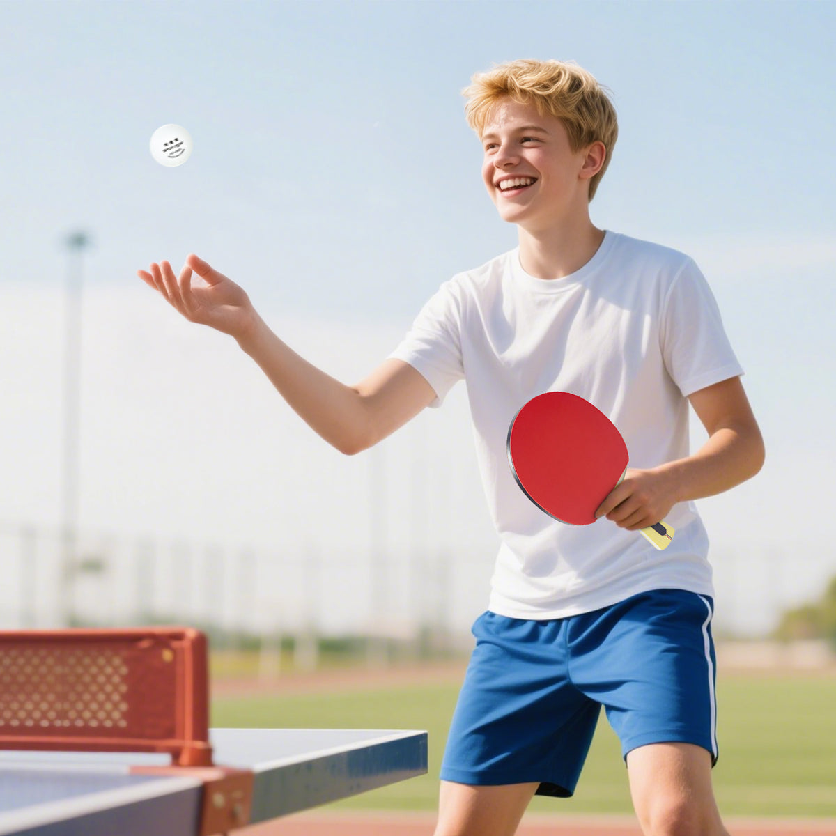 Lot  de 4 raquettes de ping-pong, tennis de table 4 raquettes 8 balles 1 sac pour amateurs débutants experts-1