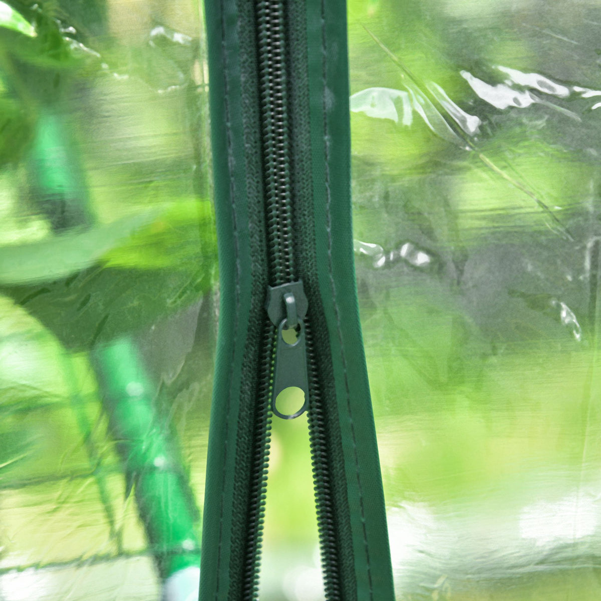 Serre de jardin avec étagères 3 niveaux, serre de balcon, châssis en acier, porte zippée enroulable, pour légumes plantes fleurs, intérieur et extérieur, 143x143x195cm, transparent-7