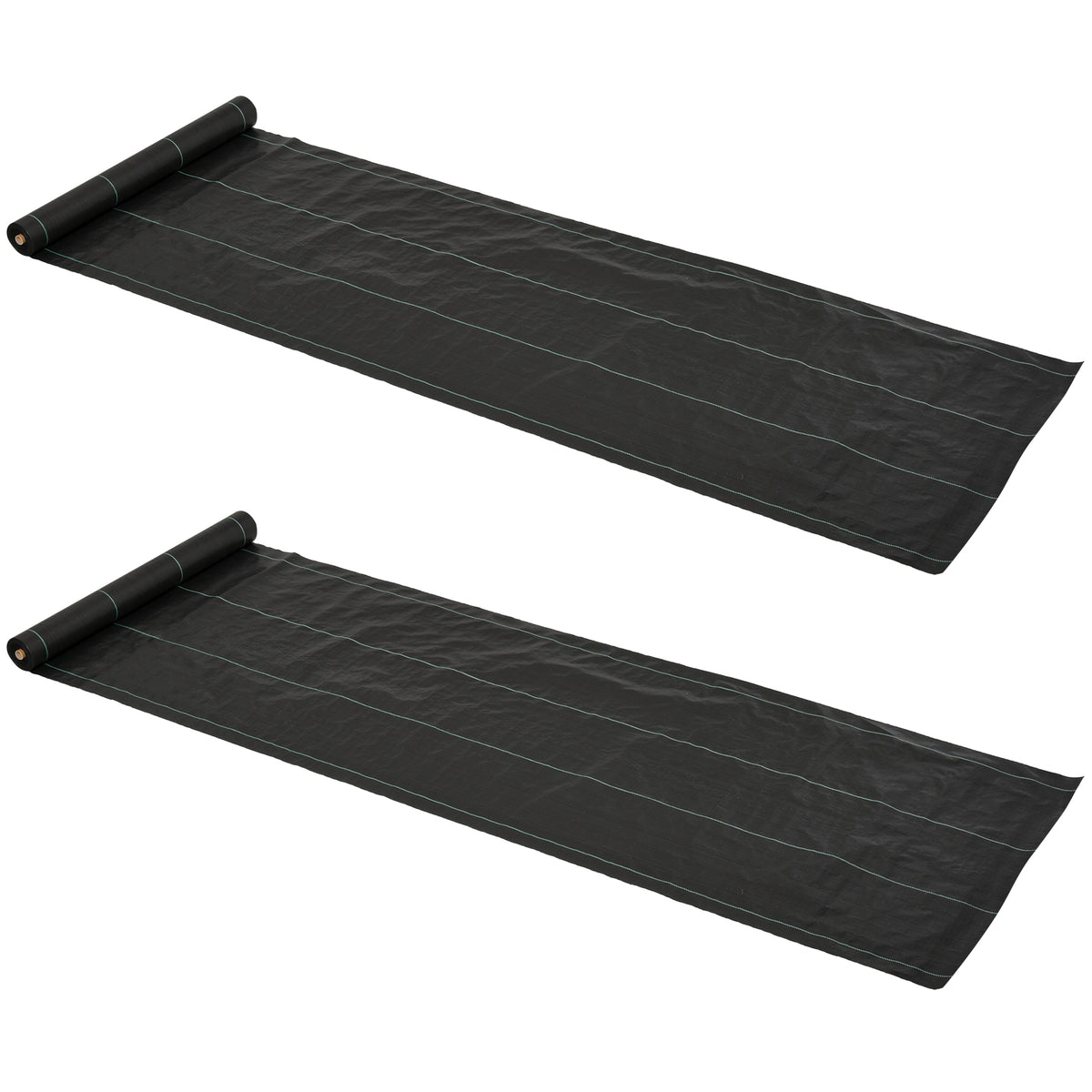 Lot de 2 toiles de paillage - Toile anti mauvaises herbes - toile de paillage anti mauvaises herbes 100 g/m²-0