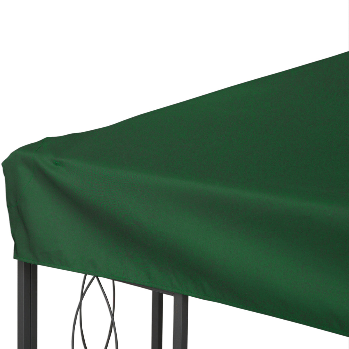Toile de rechange pour pavillon tonnelle tente 3 x 4 m polyester haute densité 180 g/m² vert-8