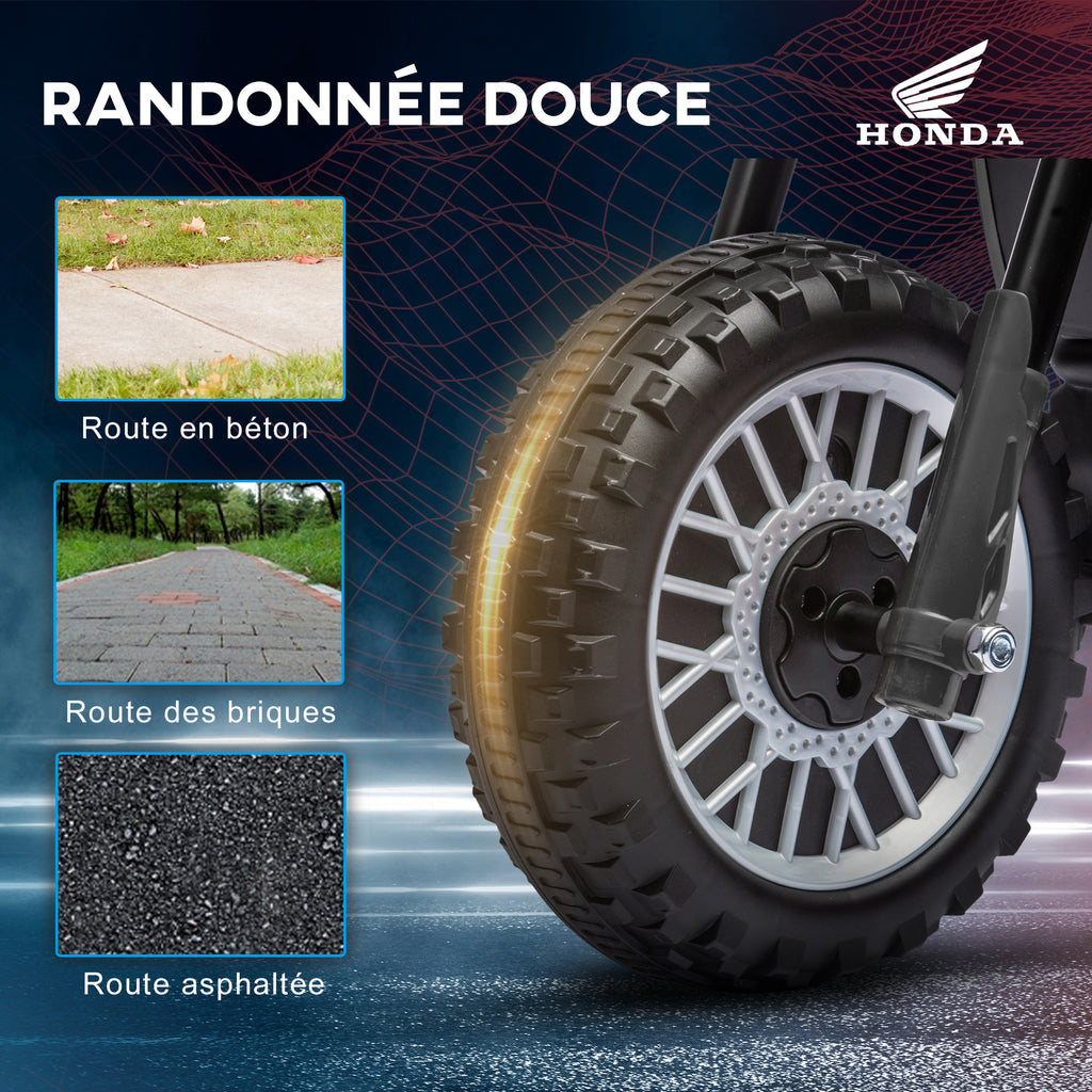 Moto cross éléctrique pour enfant licence Honda CRF450RL 3 roues batterie 6V enfants 18-36 mois gris-5