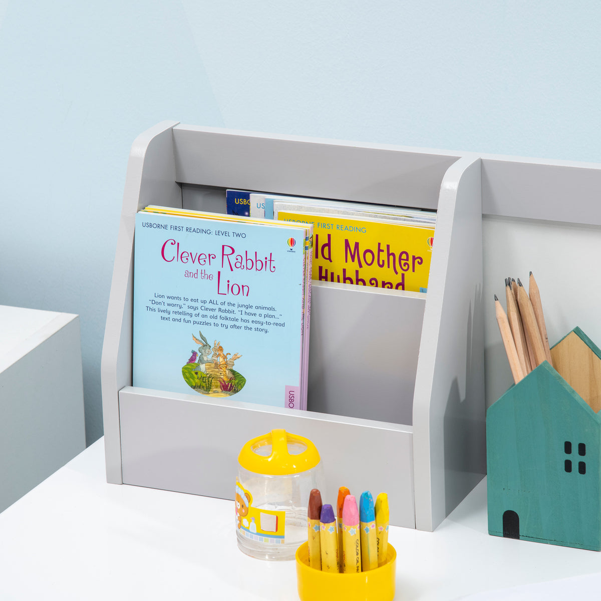 Ensemble table et chaise pour enfant avec tableau blanc - bureau pour enfant +5 ans - 90L x 45l x 85H cm Gris-6