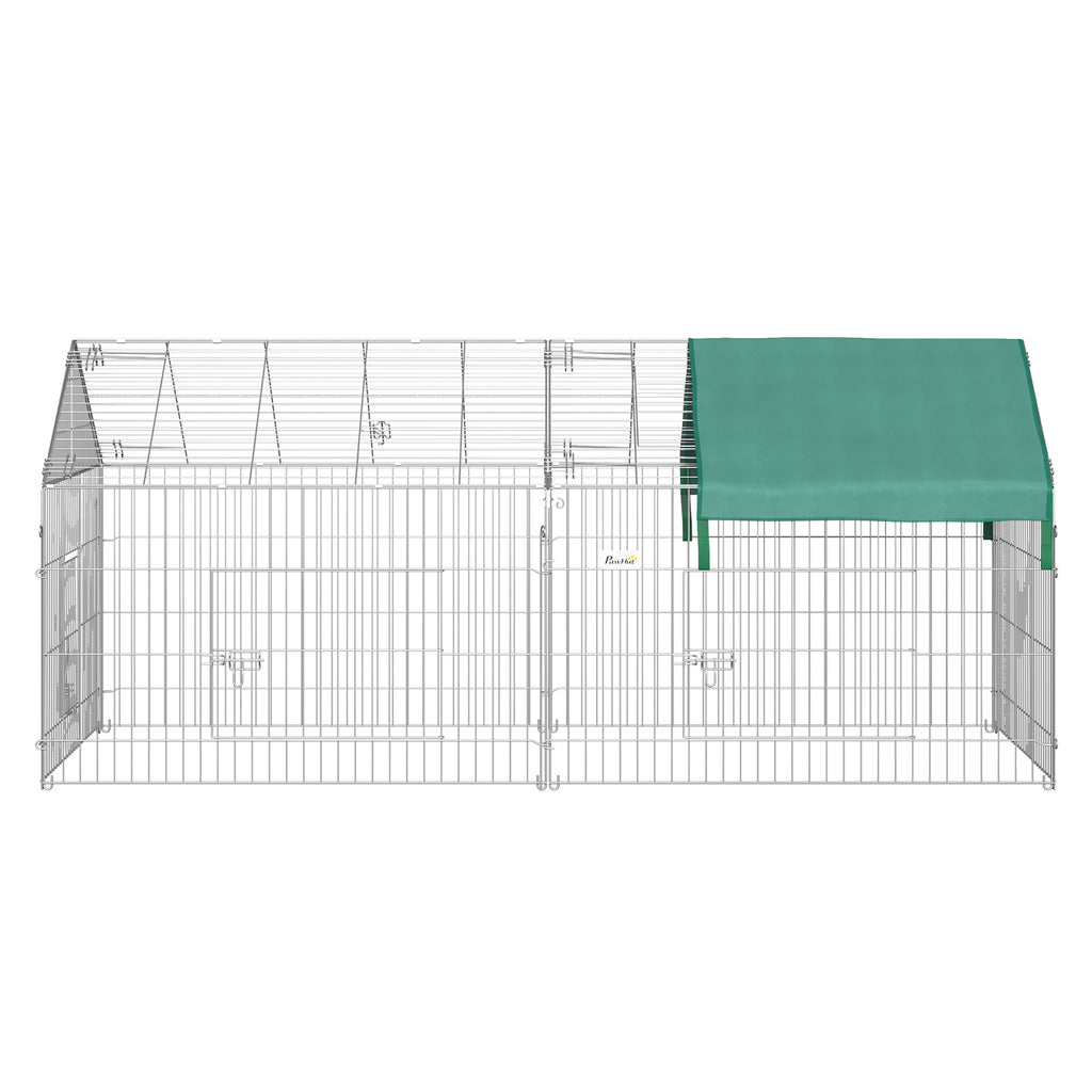 Clôture pour petits animaux cage pour animaux domestiques cadre en métal galvanisé 4 piquets de sol inclus 220 x-8