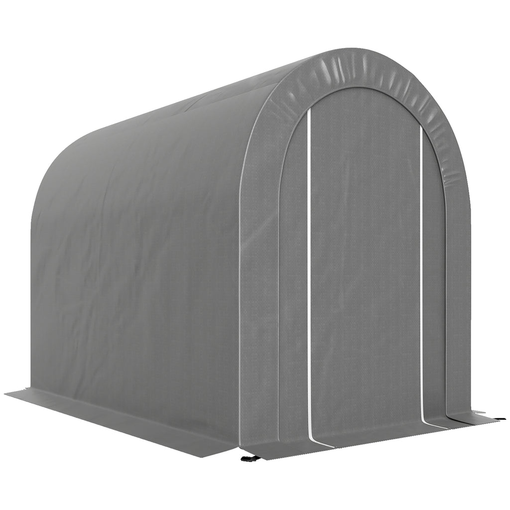 Abri de jardin tente de rangement extérieur abri de vélo garage pour vélo bâche en PE cadre en métal galvanisé gris-0