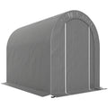 Abri de jardin tente de rangement extérieur abri de vélo garage pour vélo bâche en PE cadre en métal galvanisé gris-0