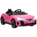Voiture véhicule électrique enfant 12 V - télécommande parentale - effets sonores, lumineux - Audi RS E-tron GT rose-0