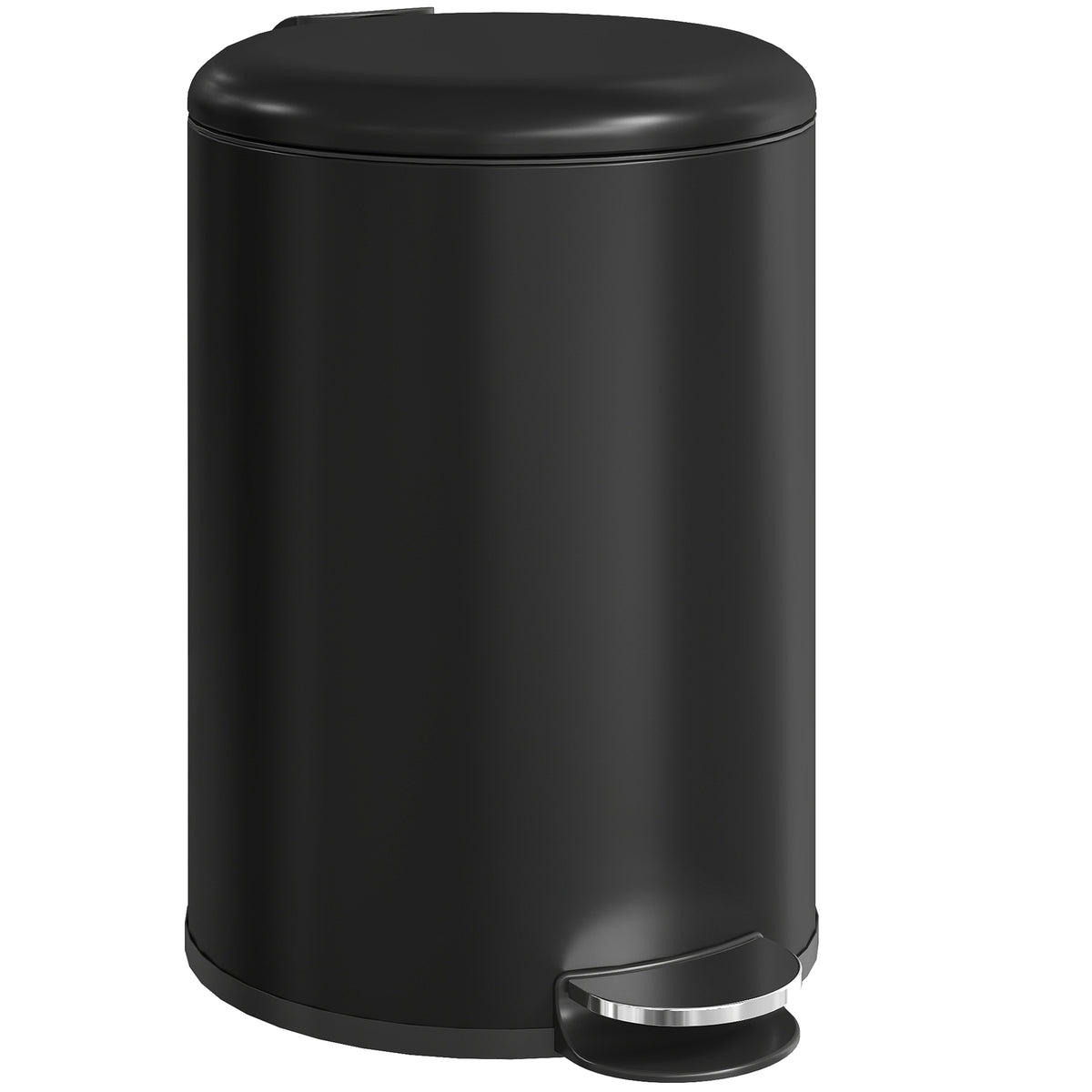 Poubelle de Cuisine 20 L en Métal, Poubelle à Pédale avec Couvercle à Fermeture Douce et Seau Amovible, Noir-0