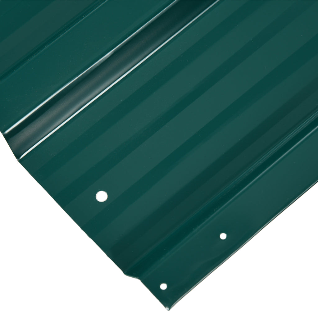 Lot de 12 panneaux en acier galvanisé Résistant aux Intempéries, vert, dim. d'un panneau 129L x 45l cm-7
