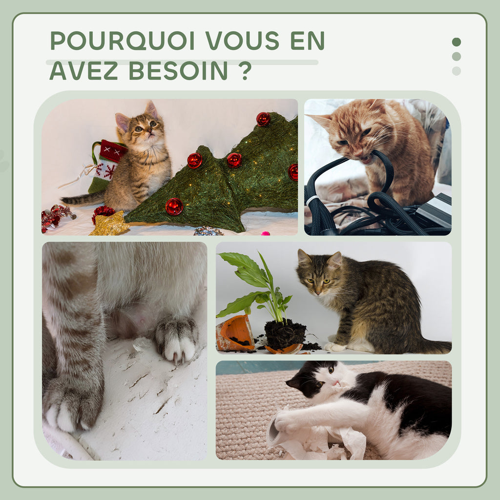 Arbre à chat 3 griffoirs grattoirs sisal naturel plateforme hamac et boule suspendue 50 x 26 x 70 cm peluche courte gris-5