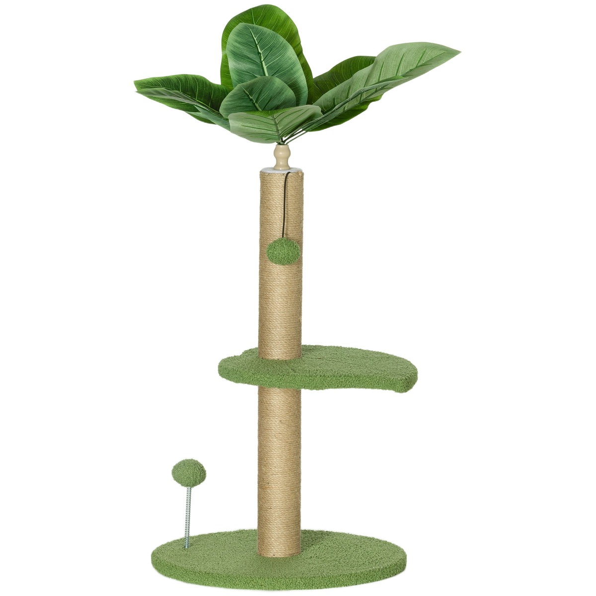 Arbre à chat arbre à grimper pour chat hauteur 83 cm avec griffoir en jute, balles jouets, plates-formes en peluche-0