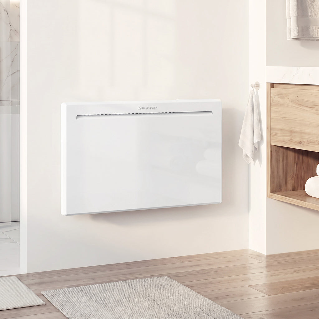 Radiateur Électrique 1500 W Connecté WiFi Sur Pied ou Mural, Commandes Vocales, 4 Modes, Écran LED, 70x21,5x43,5cm Blanc-8