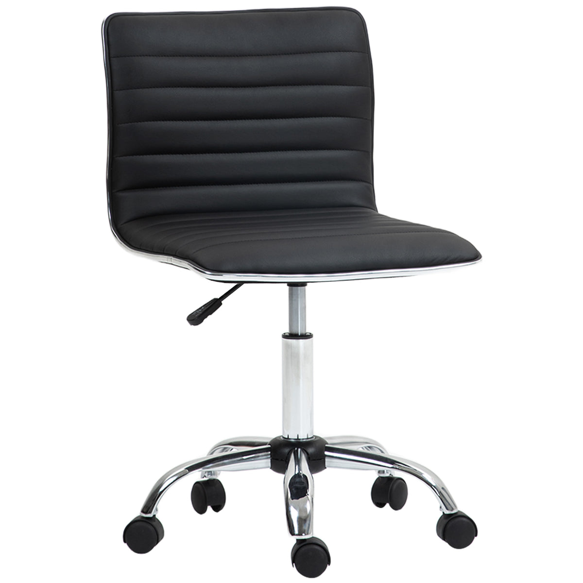Chaise bureau fauteuil de bureau à roulettes pivotante hauteur réglable siège rembourrée 48 x 52 x 78-90 cm noir-0