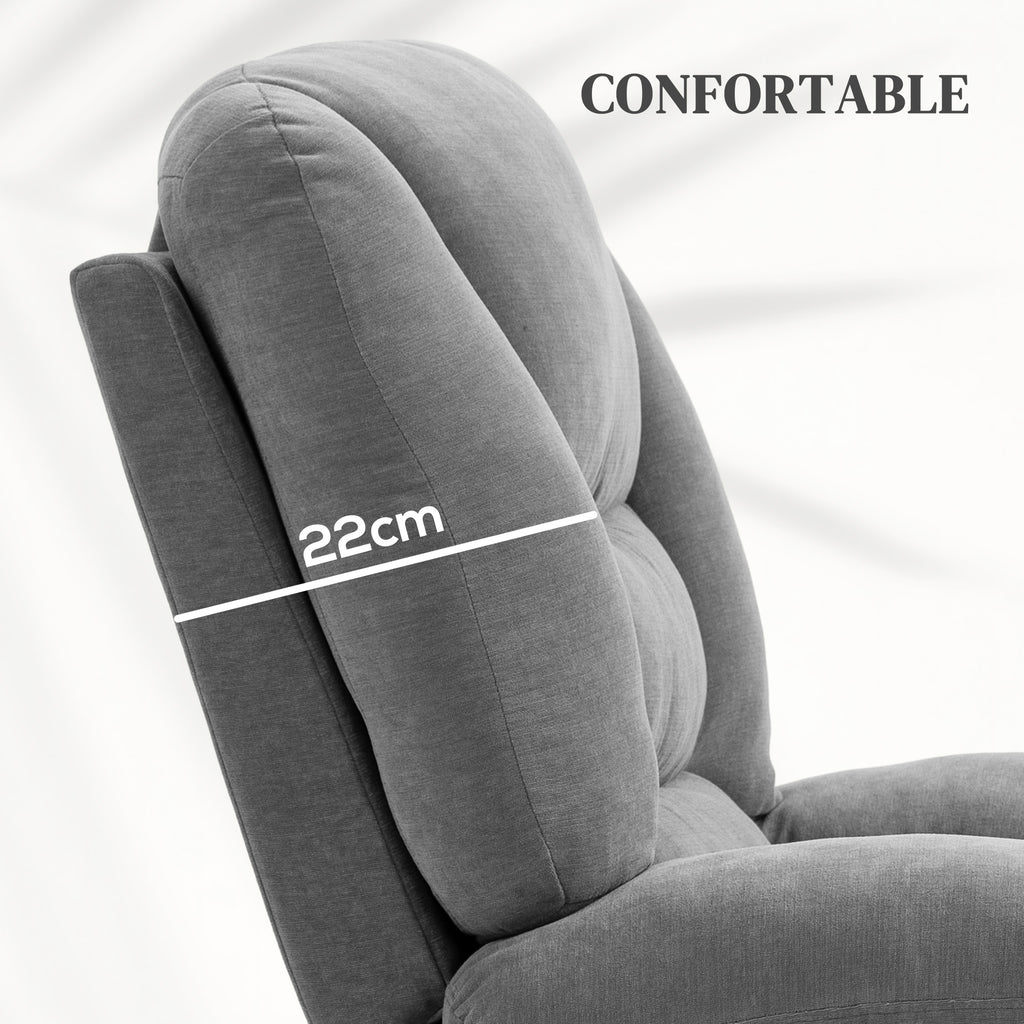 Fauteuil releveur relax électrique, fonction massage et chaleur, inclinaison réglable, repose-pied, télécommandes, gris-6