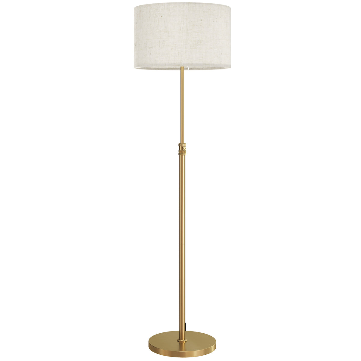 Lampadaire sur pied salon, lampe sur pied dimmable avec télécommande, abat-jour en lin, hauteur réglable 133-168cm, doré-0