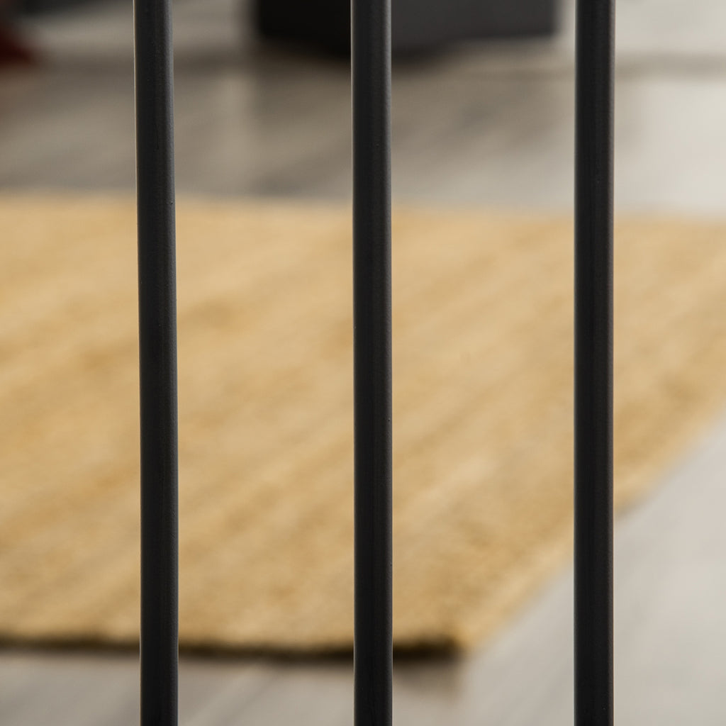 Barrière de sécurité pour animaux système de double verrouillage sans perçage 74 à 80 cm acier bois de pin noir-9