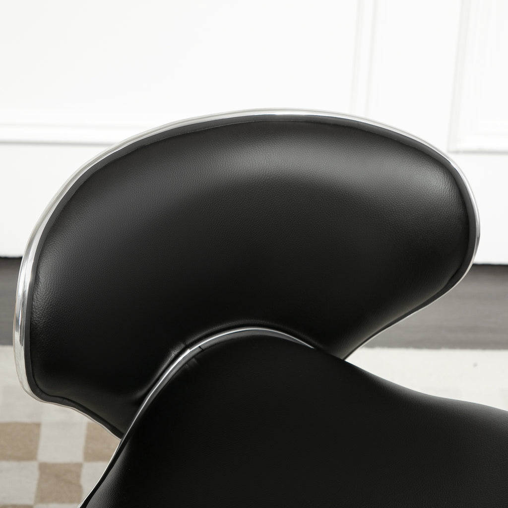 Tabouret à roulettes tabouret de travail avec hauteur réglable 44-56 cm et dossier, pivotant 360°, noir-7
