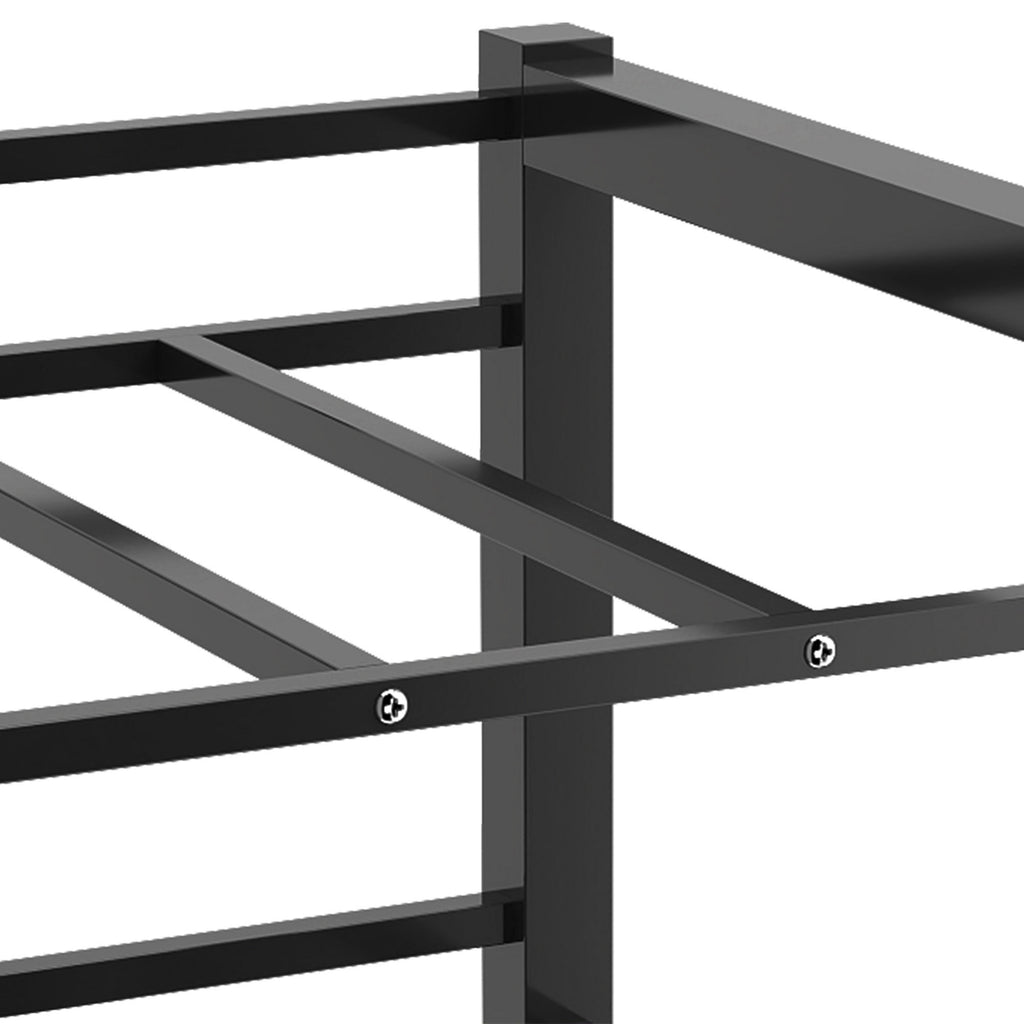 Support de superposition lave-linge/sèche-linge, 300 kg, avec pieds réglables et barre de séchage, noir-9