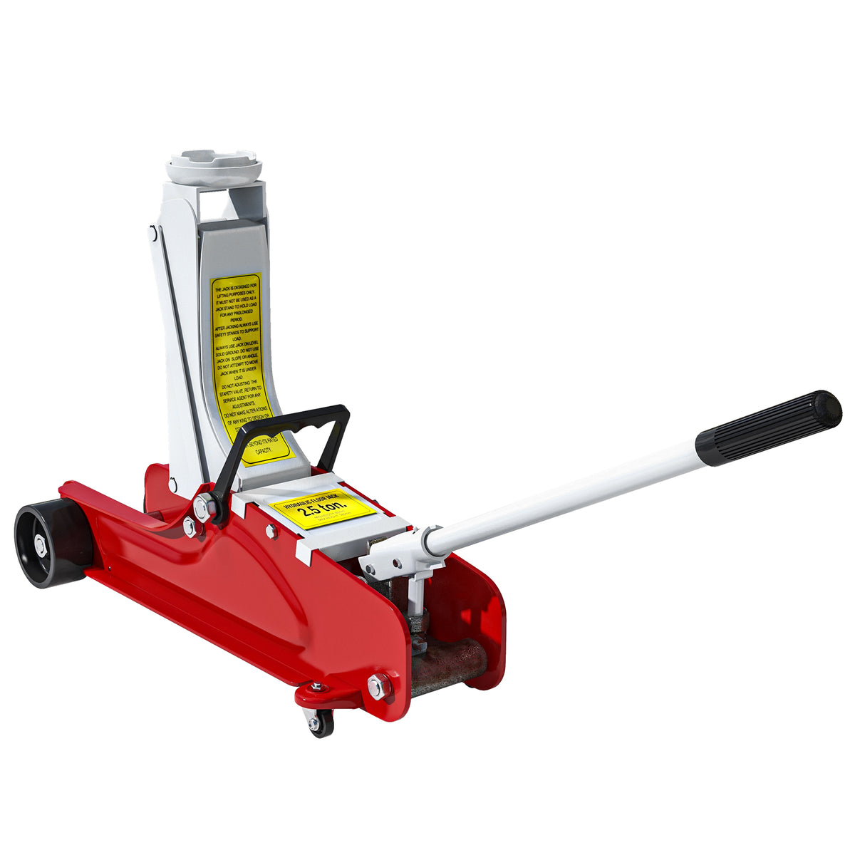 Cric hydraulique à profil bas, en acier robuste, Charge maximale de 2500 kg, capacité de levage de 8 à 38 cm, rouge-0