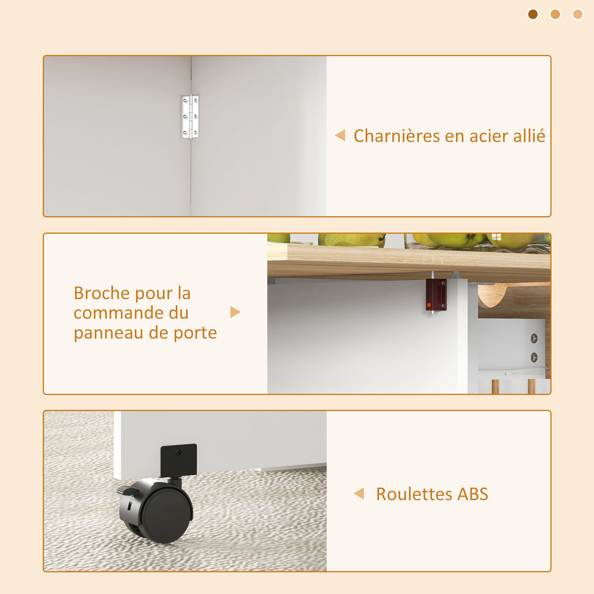 Table à manger pliante table de cuisine extensible pour 2 à 4 personnes 2 abattants 120 x 72 x 75 cm chêne-5
