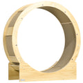 Roue de course pour chat d'intérieur tapis roulant avec frein coussins de grattage diamètre 91 cm naturel-0