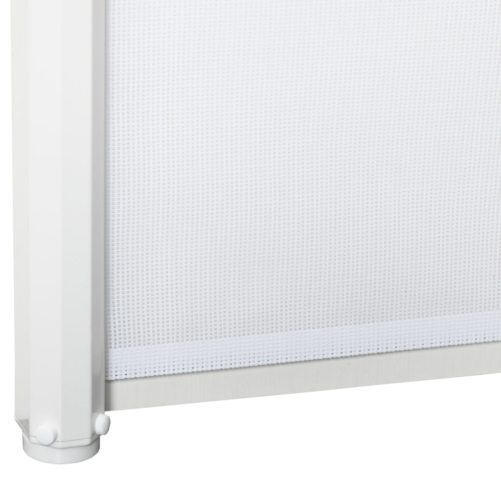 Barrière de sécurité chien barrière rétractable automatique barrière escaliers couloirs portes 115 x 82,5 m teslin acier blanc-6