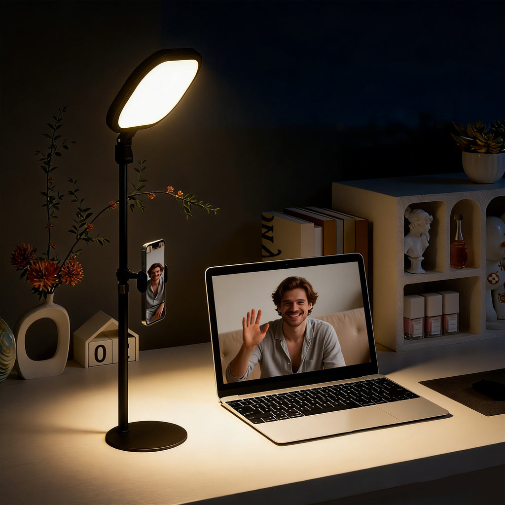 Lampe de bureau LED dimmable 5 modes de couleur 10 niveaux de luminosité port USB minuterie support pour téléphone noir-9