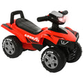 Porteur Enfants Quad 18-36 Mois dim. 60L x 31l x 42H cm Effets Lumineux et sonore Rouge Noir-0
