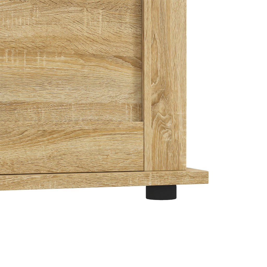 Coffre de Rangement, Banc de Rangement avec Couvercle Rabattable et Charnières de Sécurité, 80 x 40 x 45 cm, Naturel-8