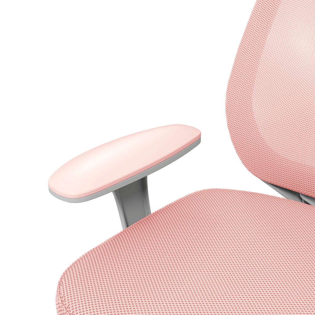 Fauteuil de bureau, chaise de bureau ergonomique en maille, hauteur réglable, 55x48x82,5-94,5cm, rose-8