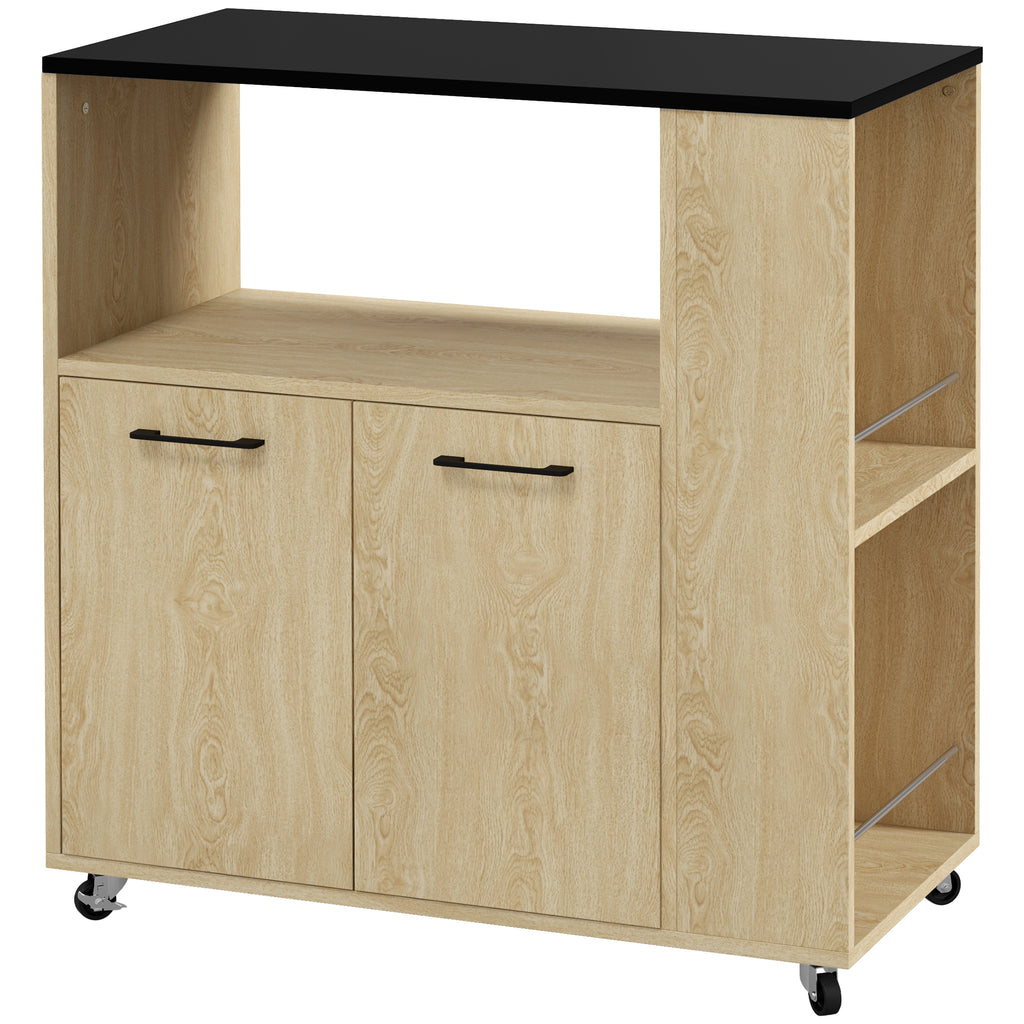 Desserte chariot cuisine multi rangements avec roulettes 75 x 40 x 80,5 cm-0