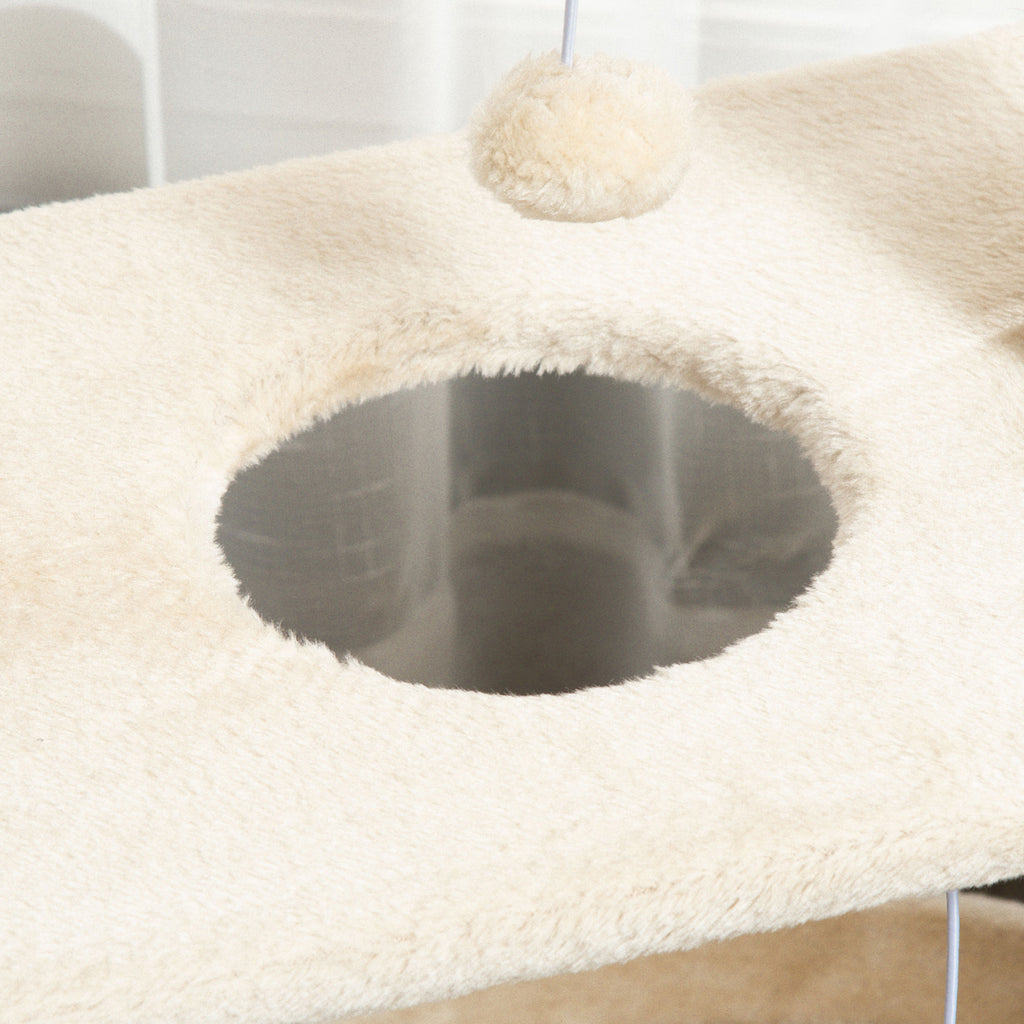 Arbre à chats design cosy chic multi-équipements centre d'activités griffoirs grattoir plateformes brun clair-8