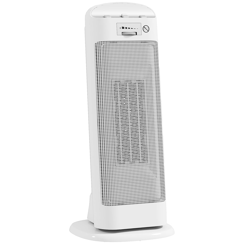 Chauffage d'appoint en céramique 2000 W, radiateur électrique soufflant 4 modes, thermostat réglable, 20x20x49cm, blanc-0