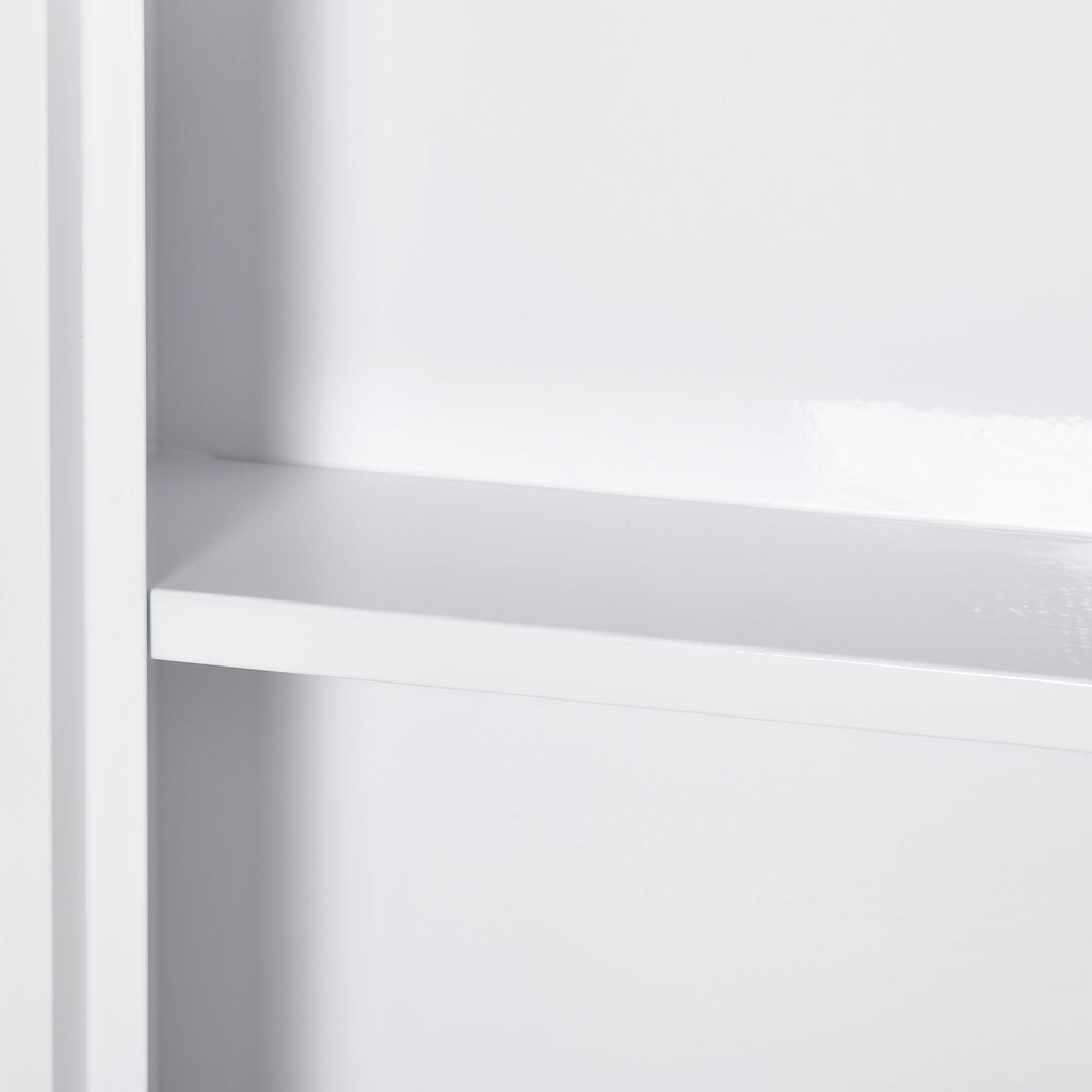 Armoire à pharmacie murale 2 étagères 3 niveaux avec porte aimantée métal 30 x 12 x 60 cm blanc-8