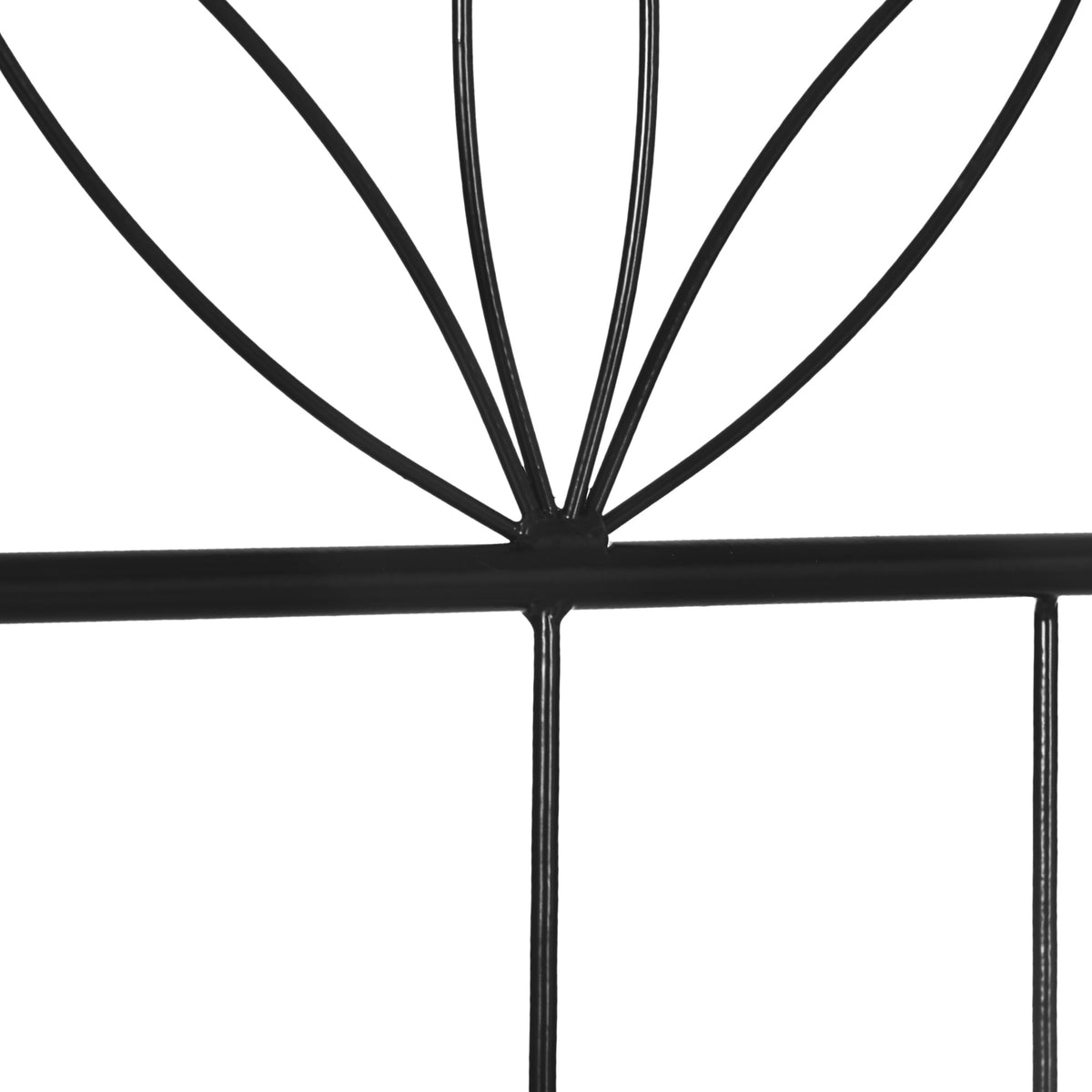 Treillis de jardin lot de 2 support pour plantes grimpantes en métal - 51 x 152 cm noir-7