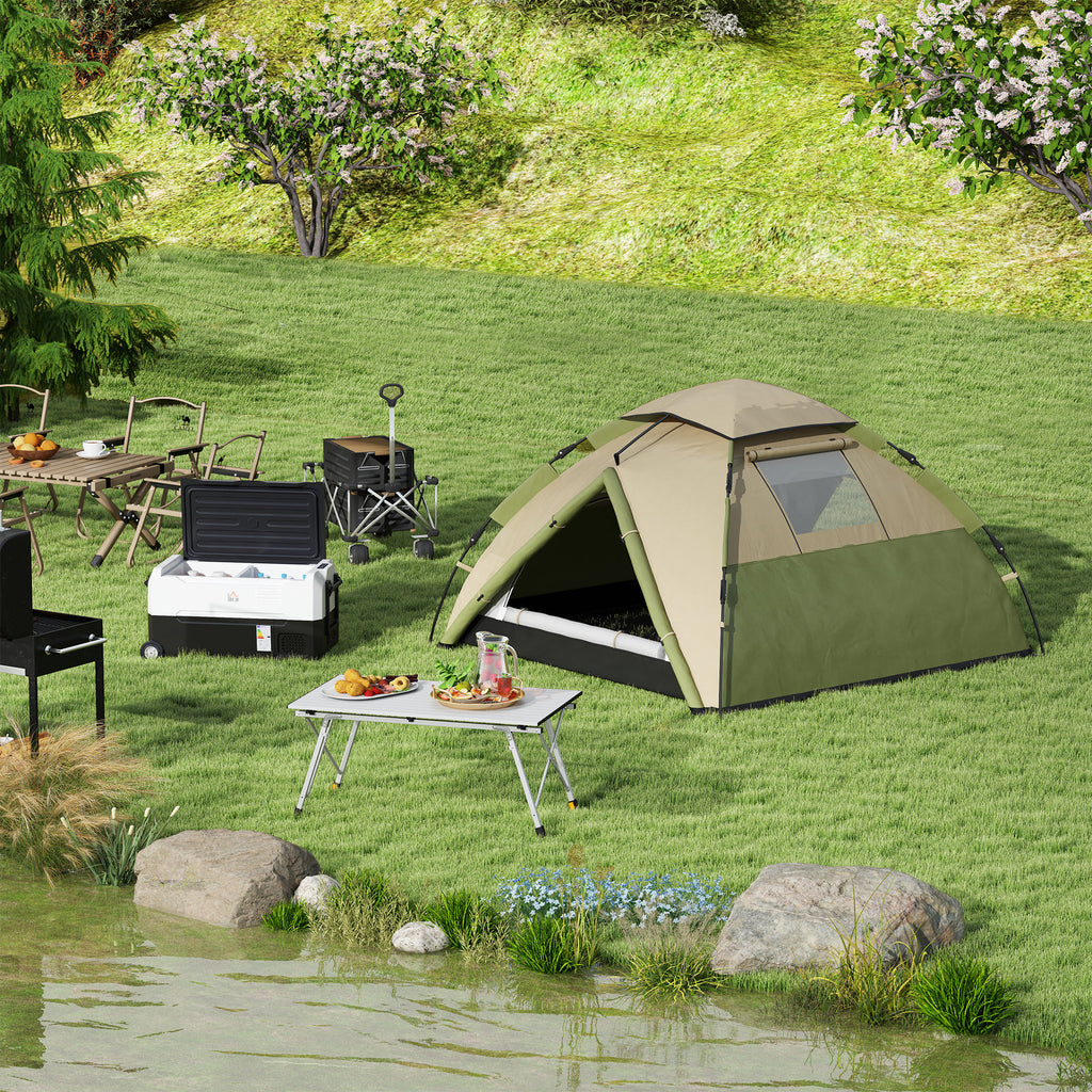 Table pliante en aluminium table de camping table de jardin 6 personnes hauteur réglable + sac de transport-8