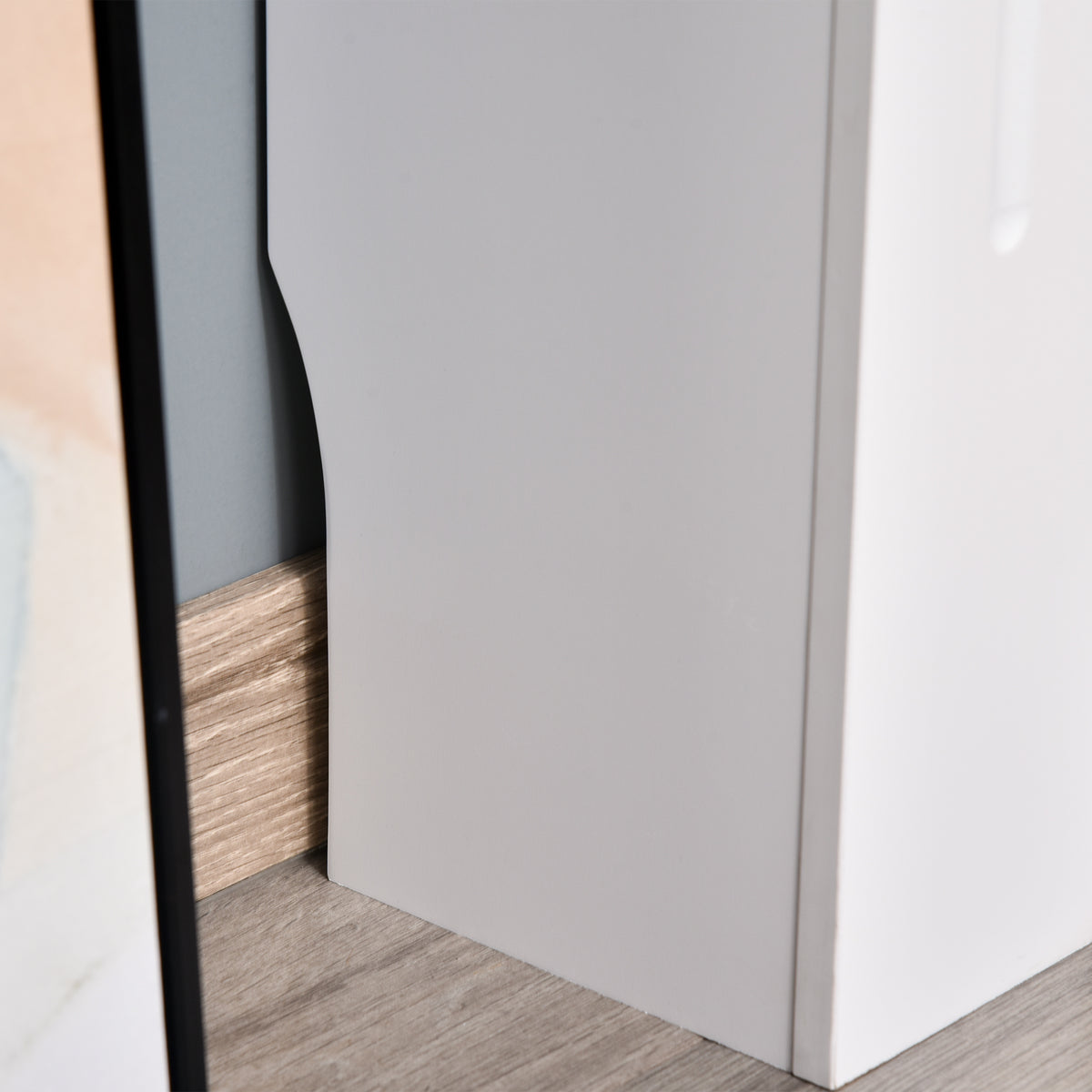 Cache-radiateur couverture radiateur Design à Lattes Panneau Cabinet pour salon cuisine chambre couloir dim. 112L x 19l x 81H cm MDF Blanc-7
