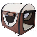 Sac de transport pour chien et chat caisse de transport pliable pour animaux adaptée à la voiture grand confort respirant avec coussin amovible 46 x 36 x 41 cm-0