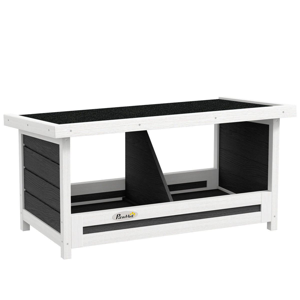 Pondoir nichoir pour poules 3 emplacements avec toit asphalte structure en bois 66 x 37 x 34 cm gris noir-0