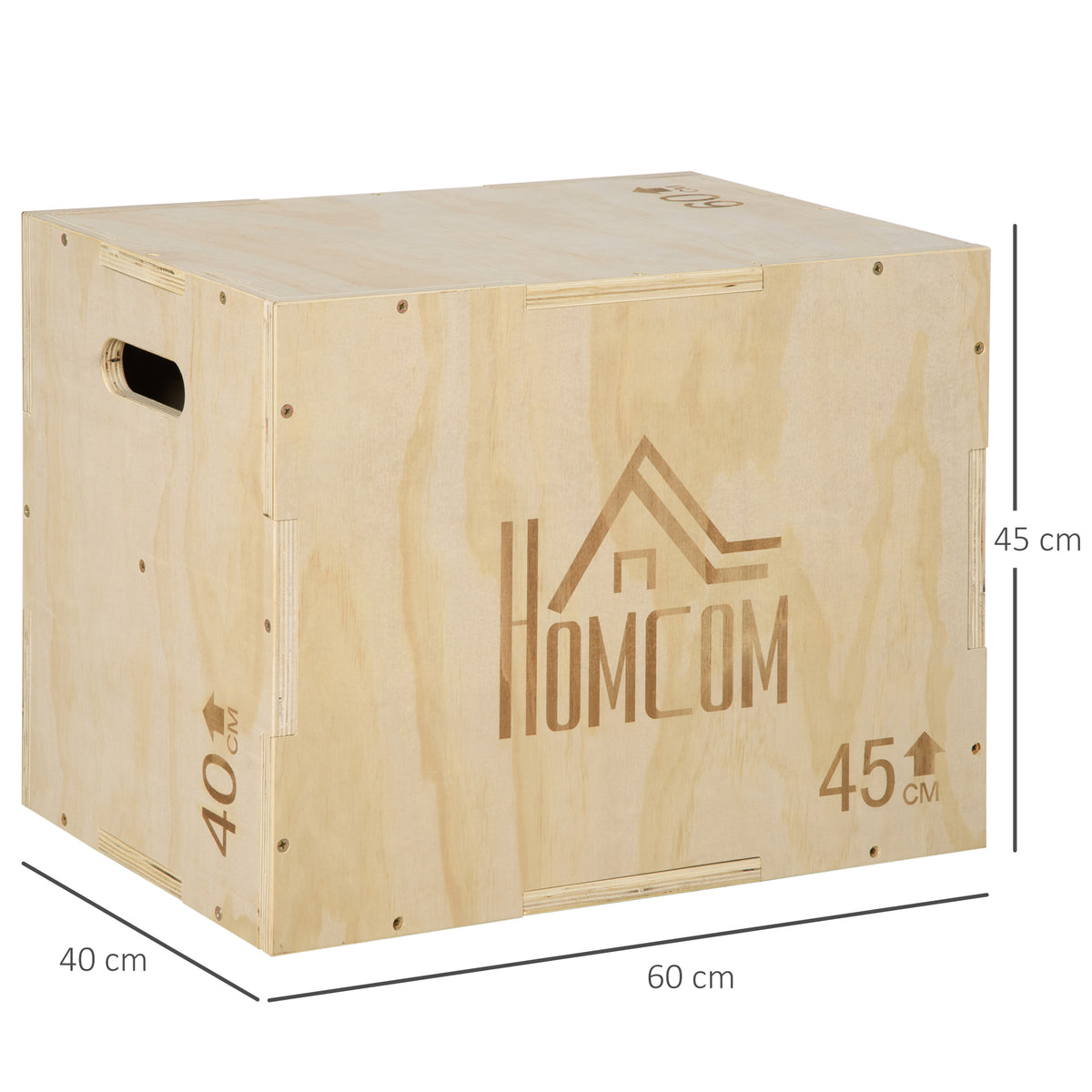 Box jump pliométrie 3 en 1 appareil boîte à saut musculation fitness & entraînement croisé plyobox pour box training 40/45/60 cm en bois-2