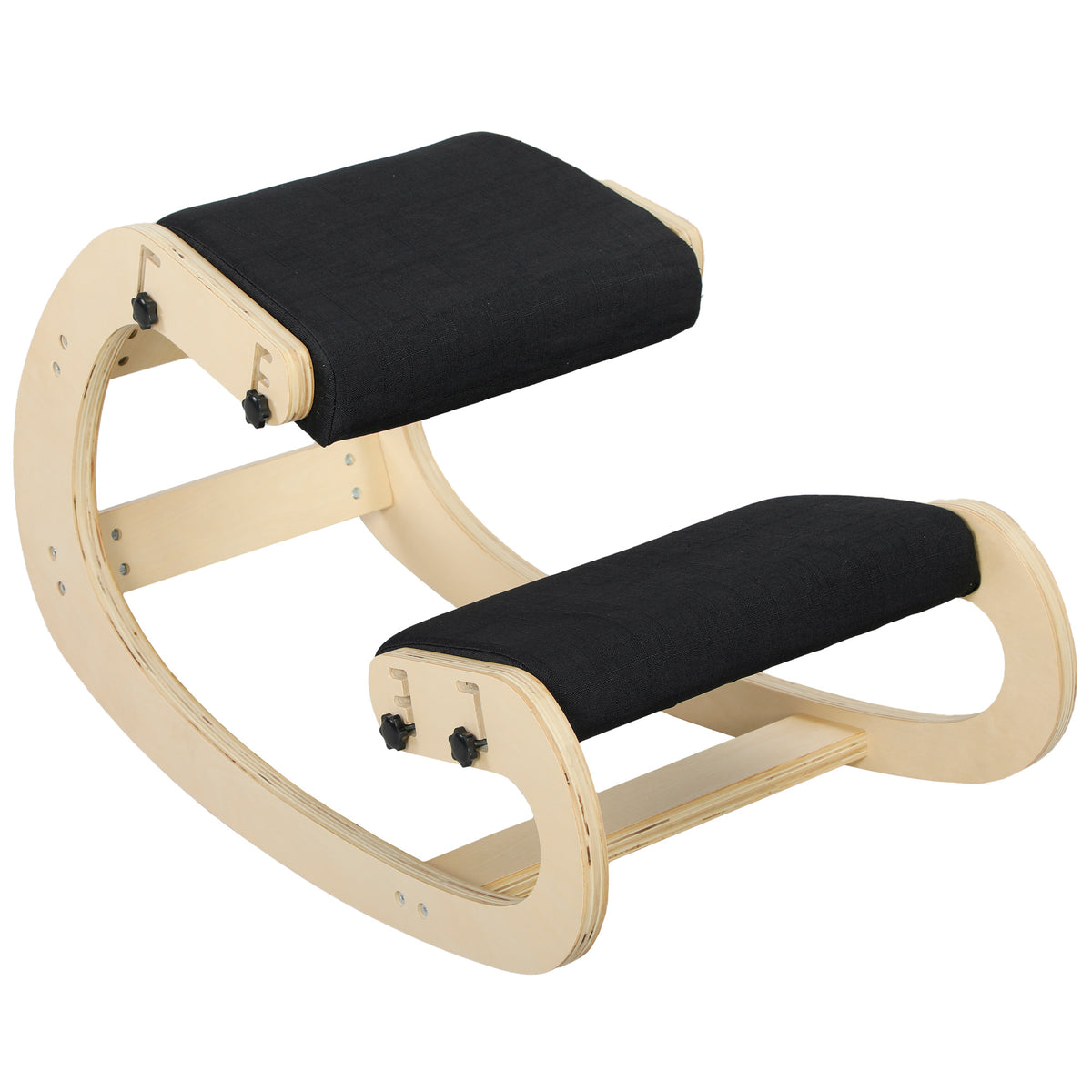 Siège assis genoux, siège ergonomique en bois avec fonction à bascule, chaise à genoux réglable pour bureau à domicile-0