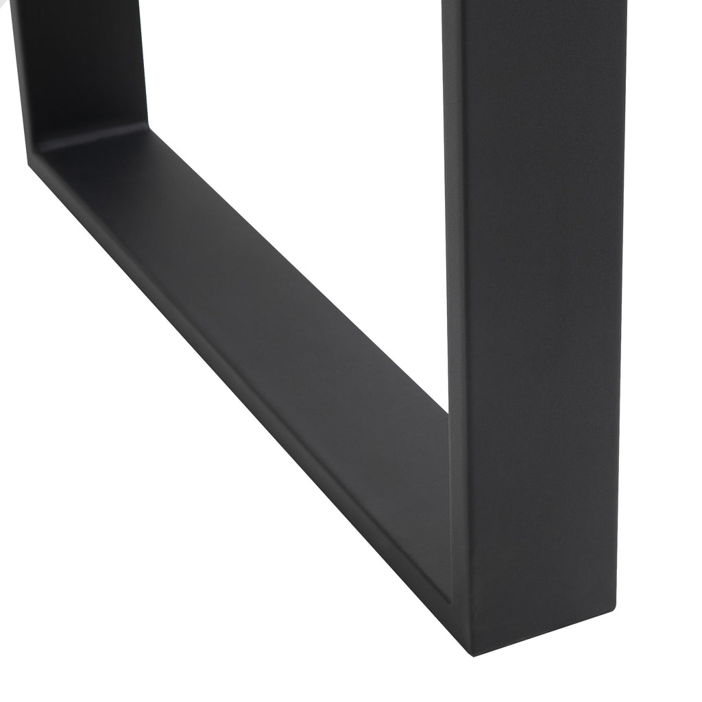 Lot de 2 pieds rectangulaires en acier noir pour table - hauteur 72 cm - design contemporain-7