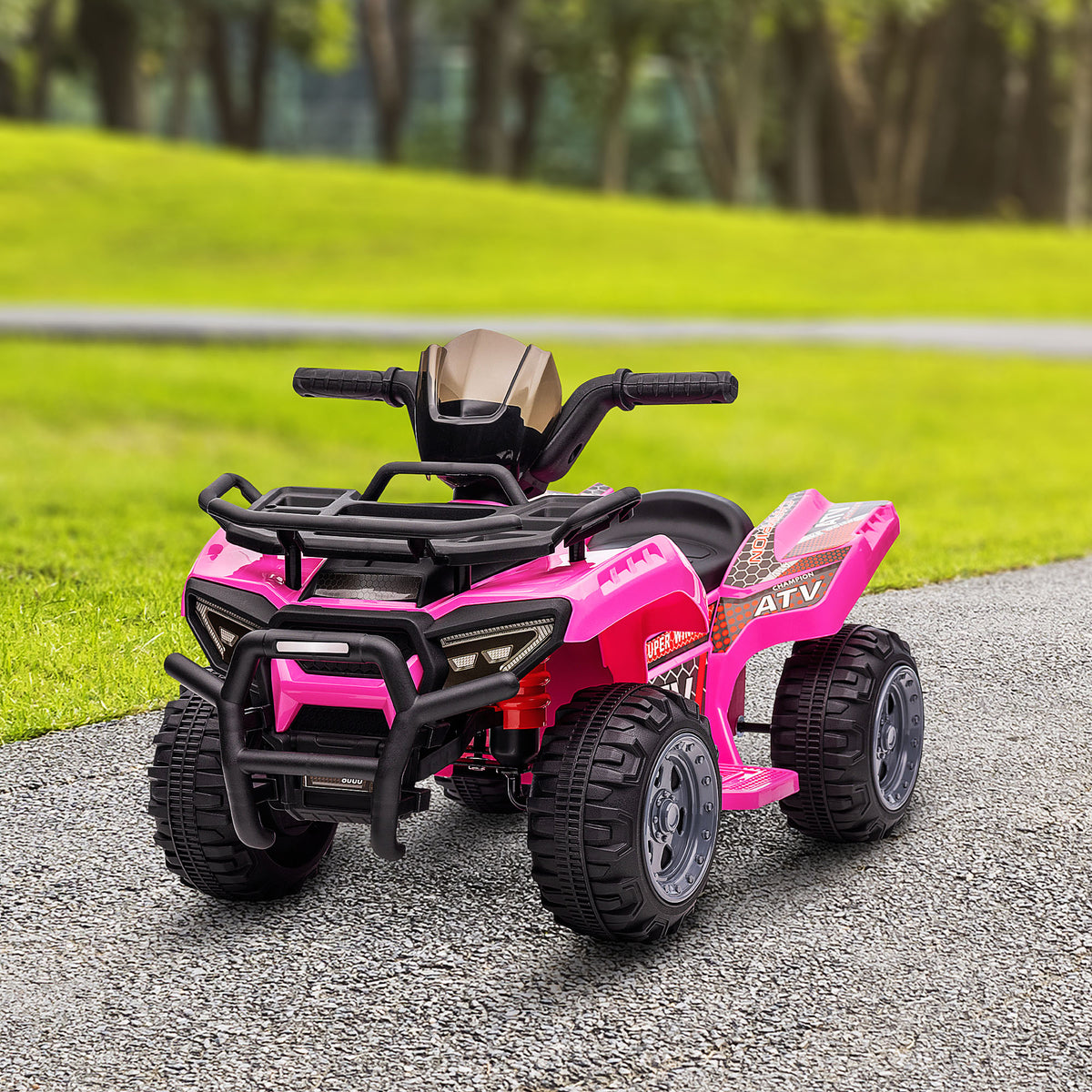 Quad buggy voiture électrique enfant quad électrique 18-36 mois 6 V 2 Km/h max. rose-9
