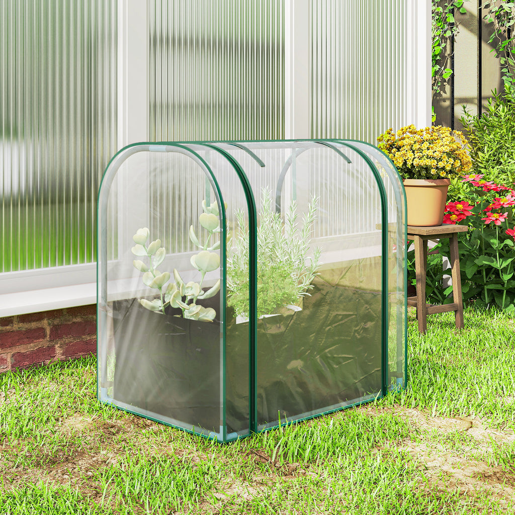 Mini Serre avec Sac de Plantation, Serre Portable avec porte enroulable, 68 x 50 x 70 cm, Vert Foncé-9