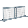 Barrière de sécurité pour chien extensible longueur réglable 104-180 x 36 x 69 cm pin bleu gris-0