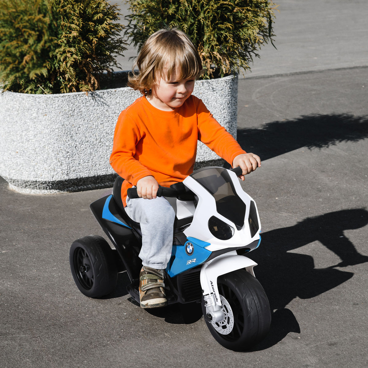 Moto électrique pour enfants 3 roues 6V 2,5 Km/h effets lumineux et sonores charge max. 20 kg BMW S1000 RR bleu-1