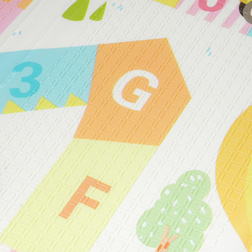 Tapis de jeu pour bébé pliable et réversible, tapis de sol en mousse épais, 200 x 180 x 1,5 cm, multicolore-8